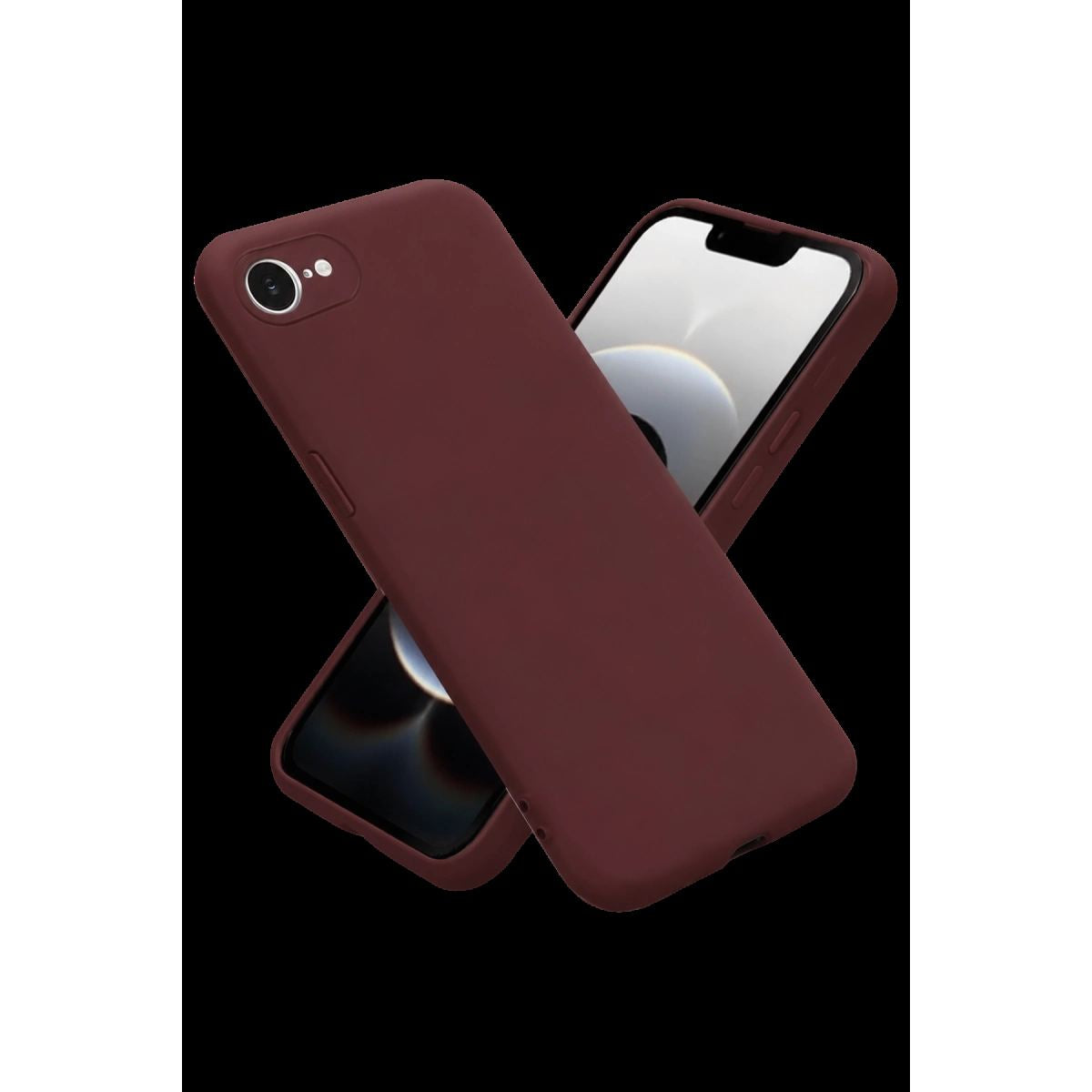 Apple İphone 16e Kılıf First Silikon - Bordo