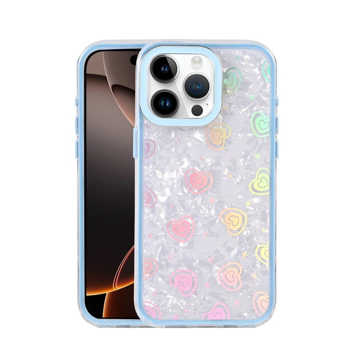 Apple İphone 15 Pro Max Lumi Desenli Kapak - Mavi