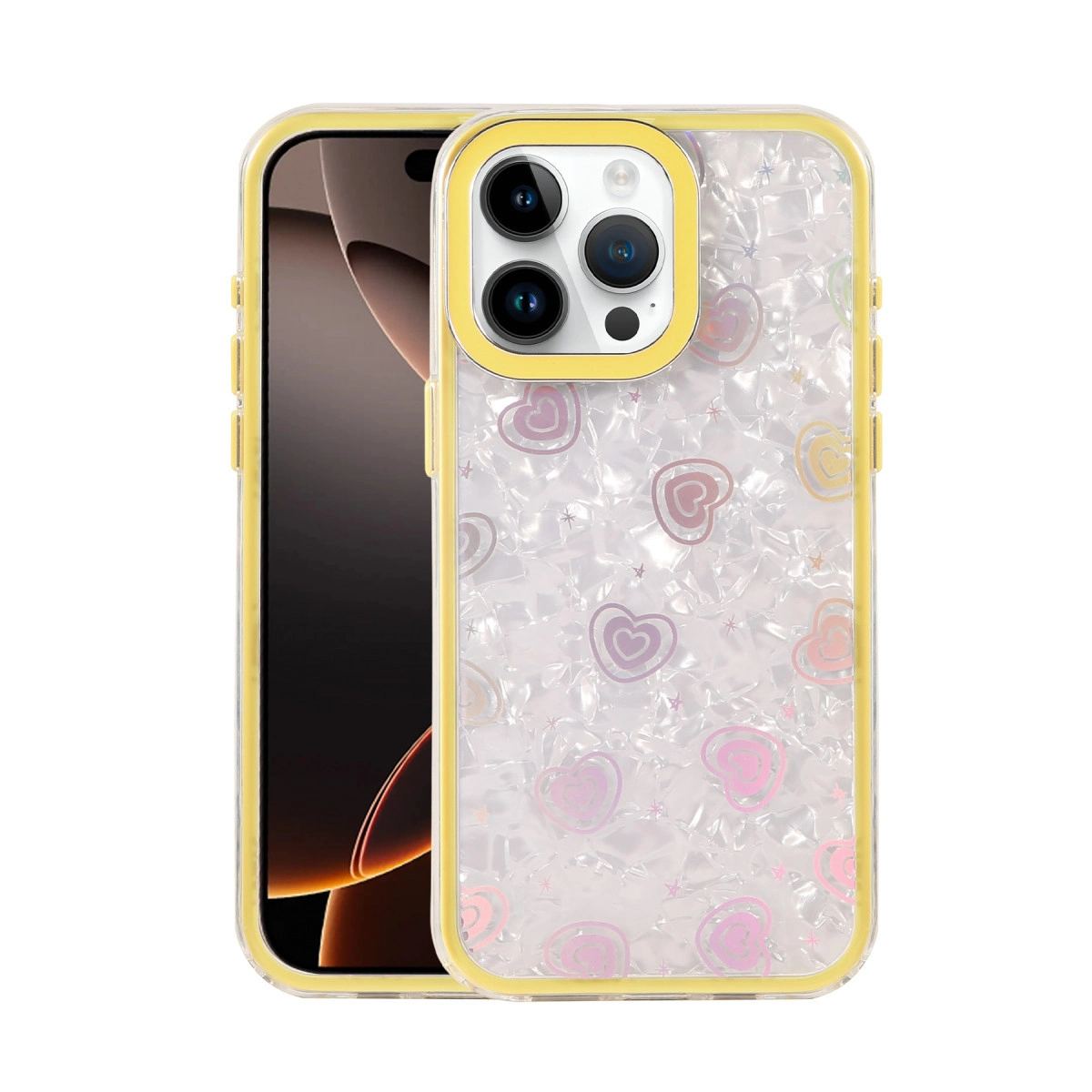 Apple İphone 15 Pro Max Lumi Desenli Kapak - Sarı