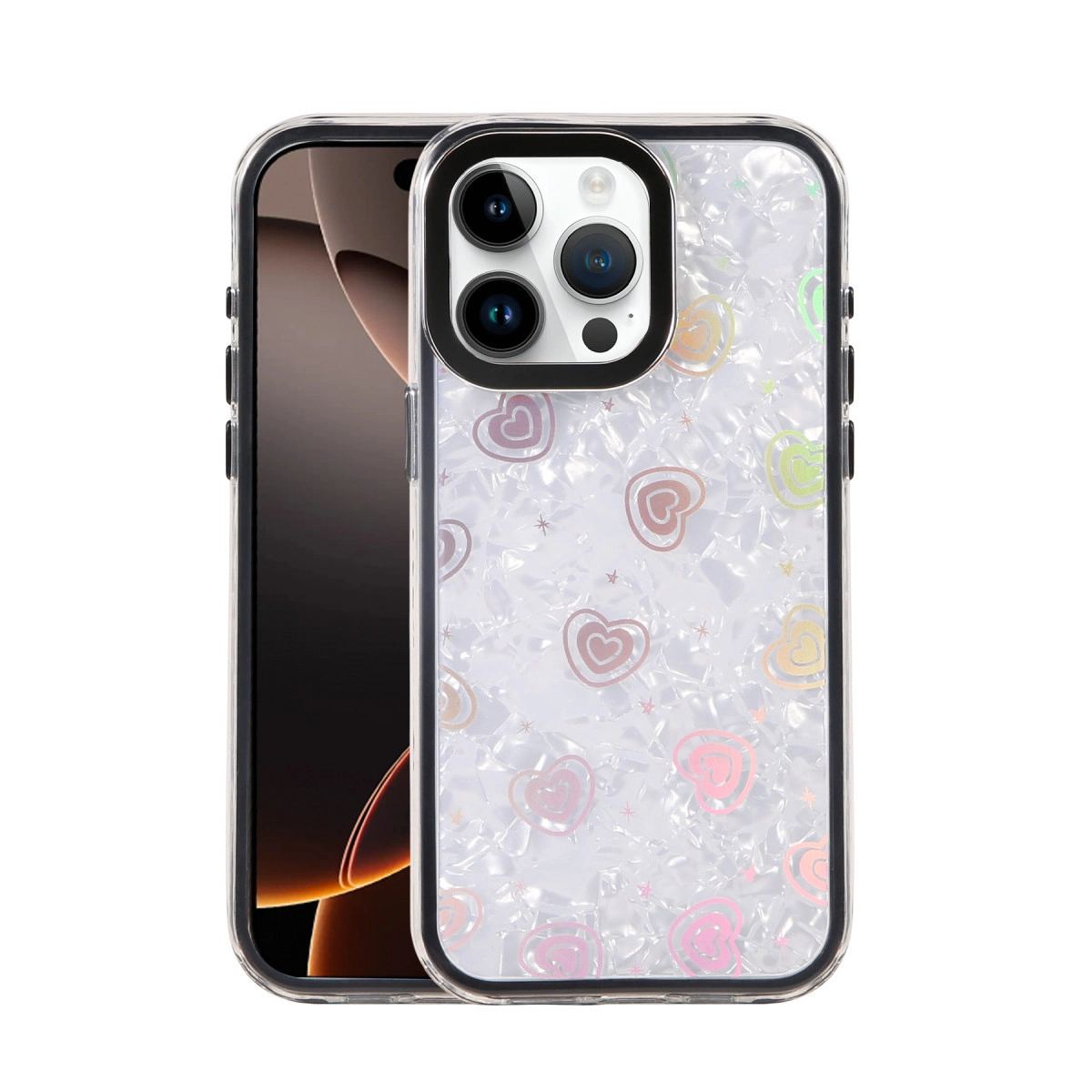 Apple İphone 15 Pro Max Lumi Desenli Kapak - Siyah