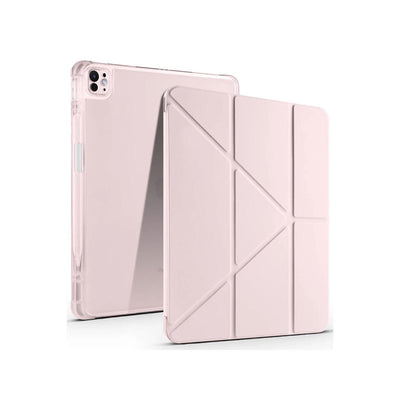 Apple İpad Air 13 (2024) Kılıf Kalemlikli Mars Tablet Kılıfı - Rose Gold