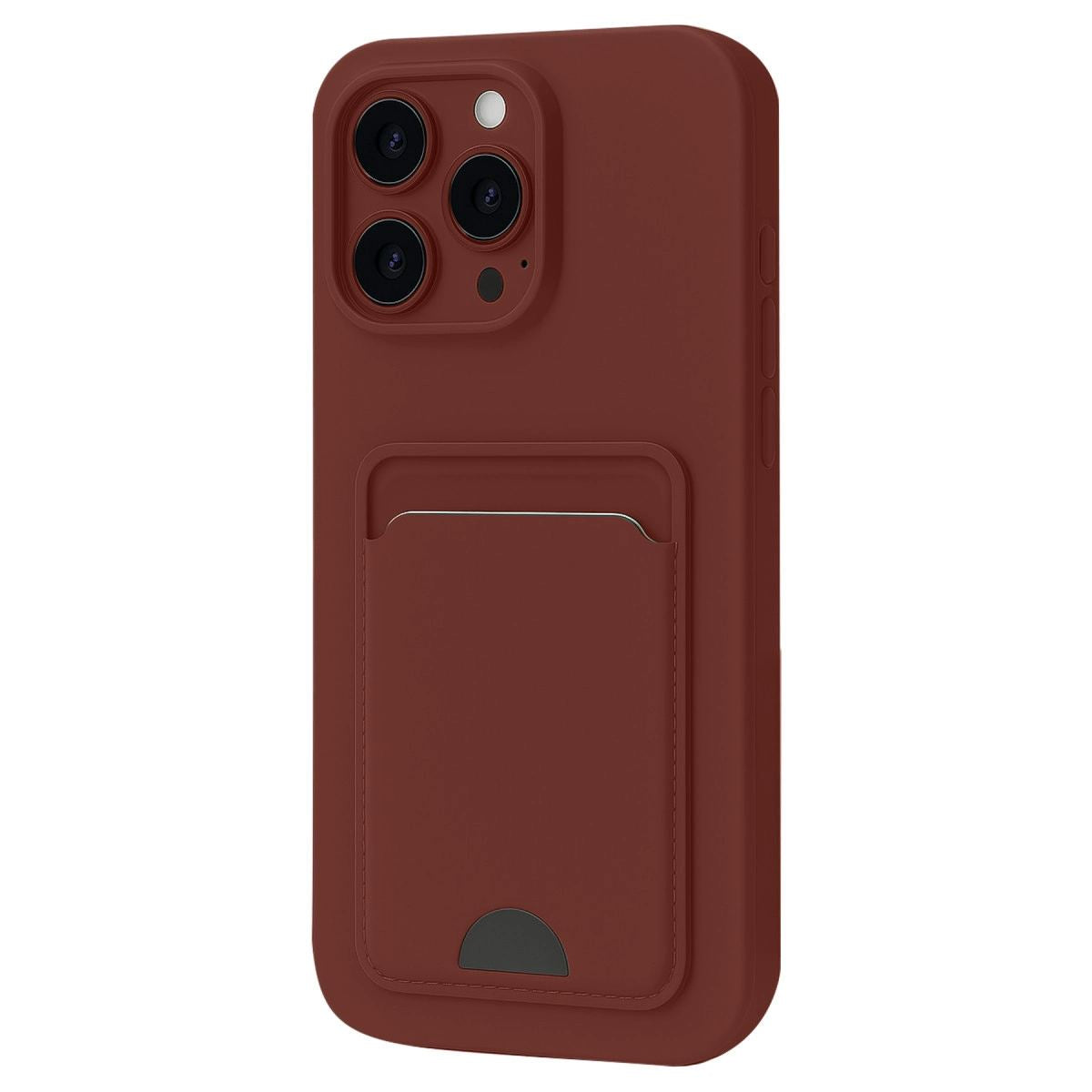 Apple İphone 16 Pro Max Kılıf Kelvin Kartvizitli Silikon - Bordo