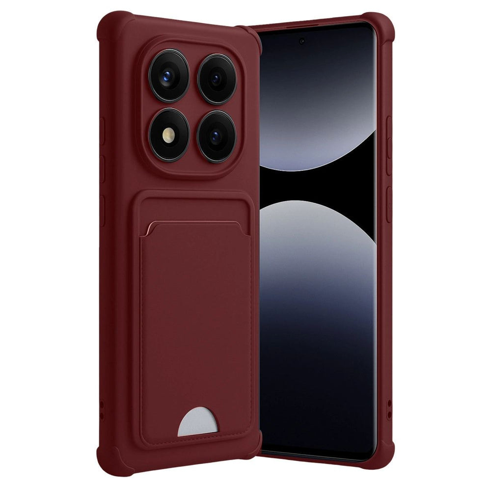 Xiaomi Redmi Note 14 Pro Plus Kelvin Kartvizitli Silikon - Bordo