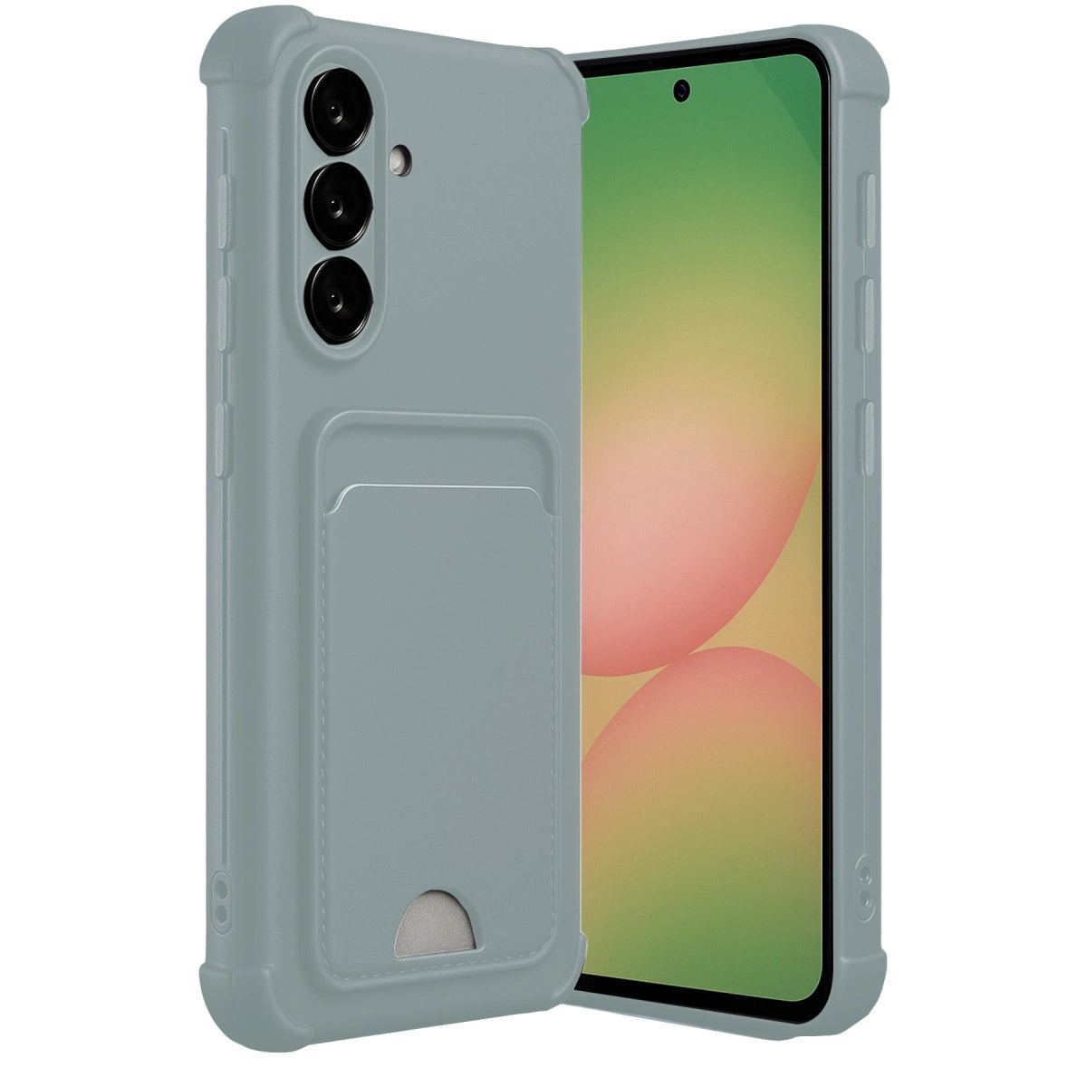 Samsung Galaxy A36 Kılıf Kelvin Kartvizitli Silikon - Açık Yeşil