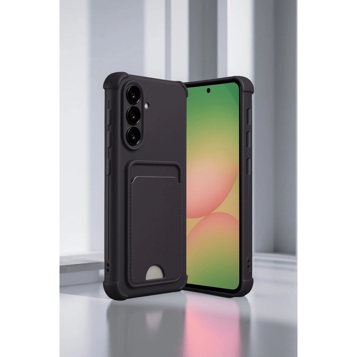Samsung Galaxy A56 Kılıf Kelvin Kartvizitli Silikon - Bordo