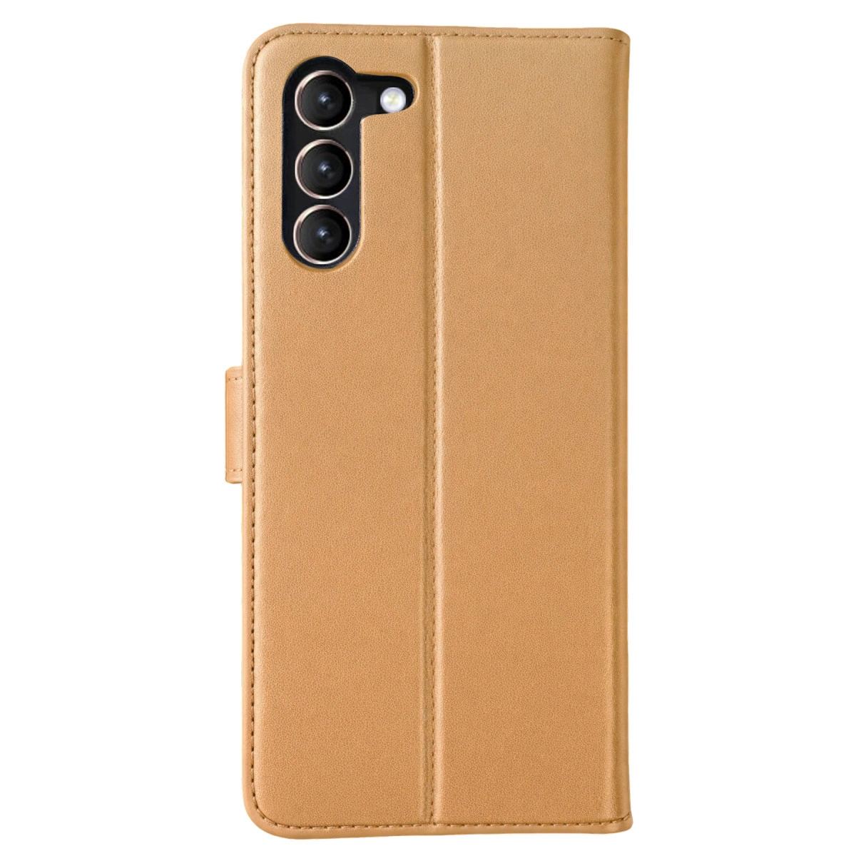Samsung Galaxy S23 Plus Trend S Plus Kapaklı Kılıf - Gold