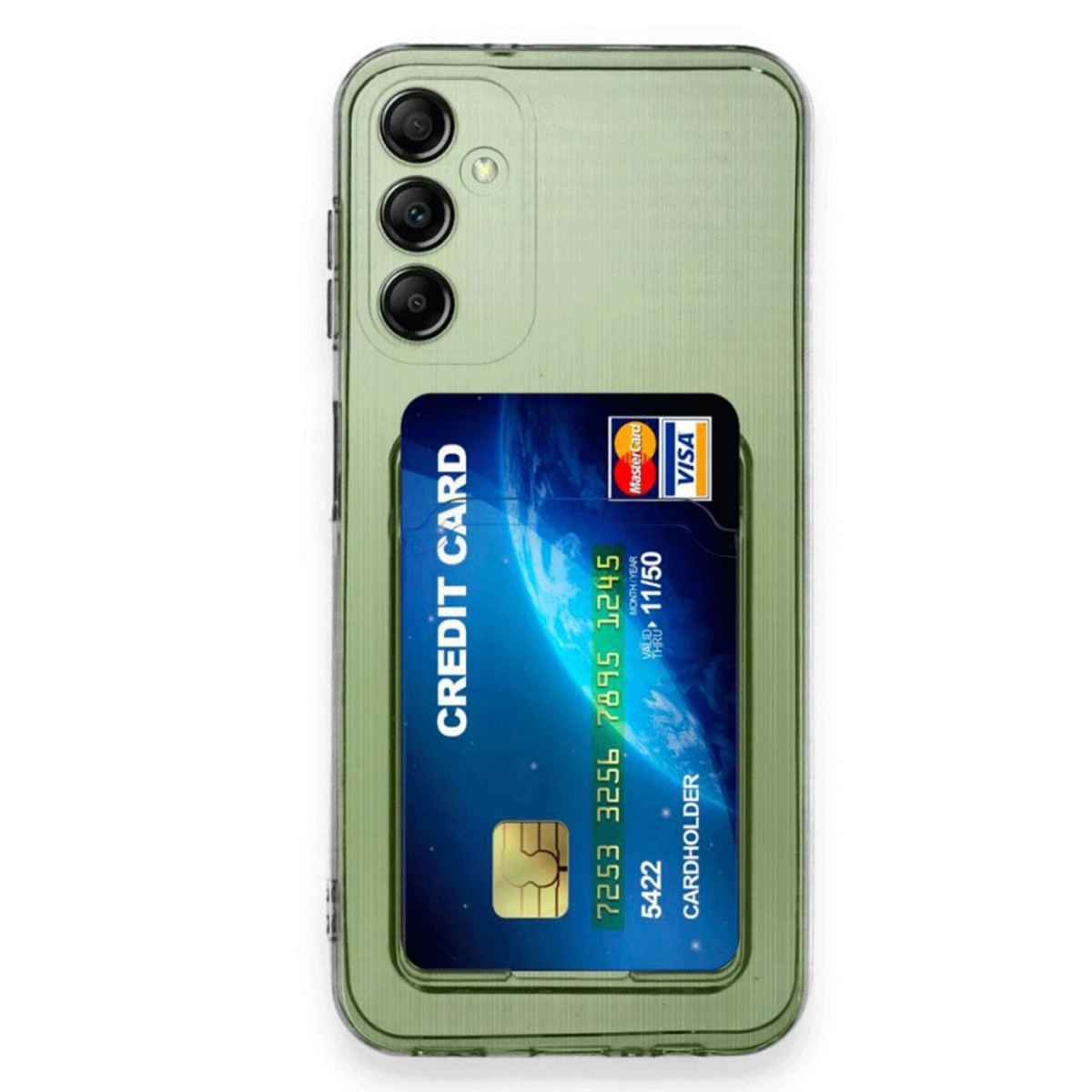 Samsung Galaxy A16 5g Kılıf Kart Şeffaf Silikon - Şeffaf