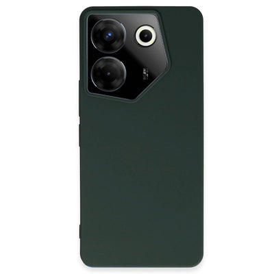Tecno Camon 20 Pro 5g Kılıf First Silikon - Koyu Yeşil