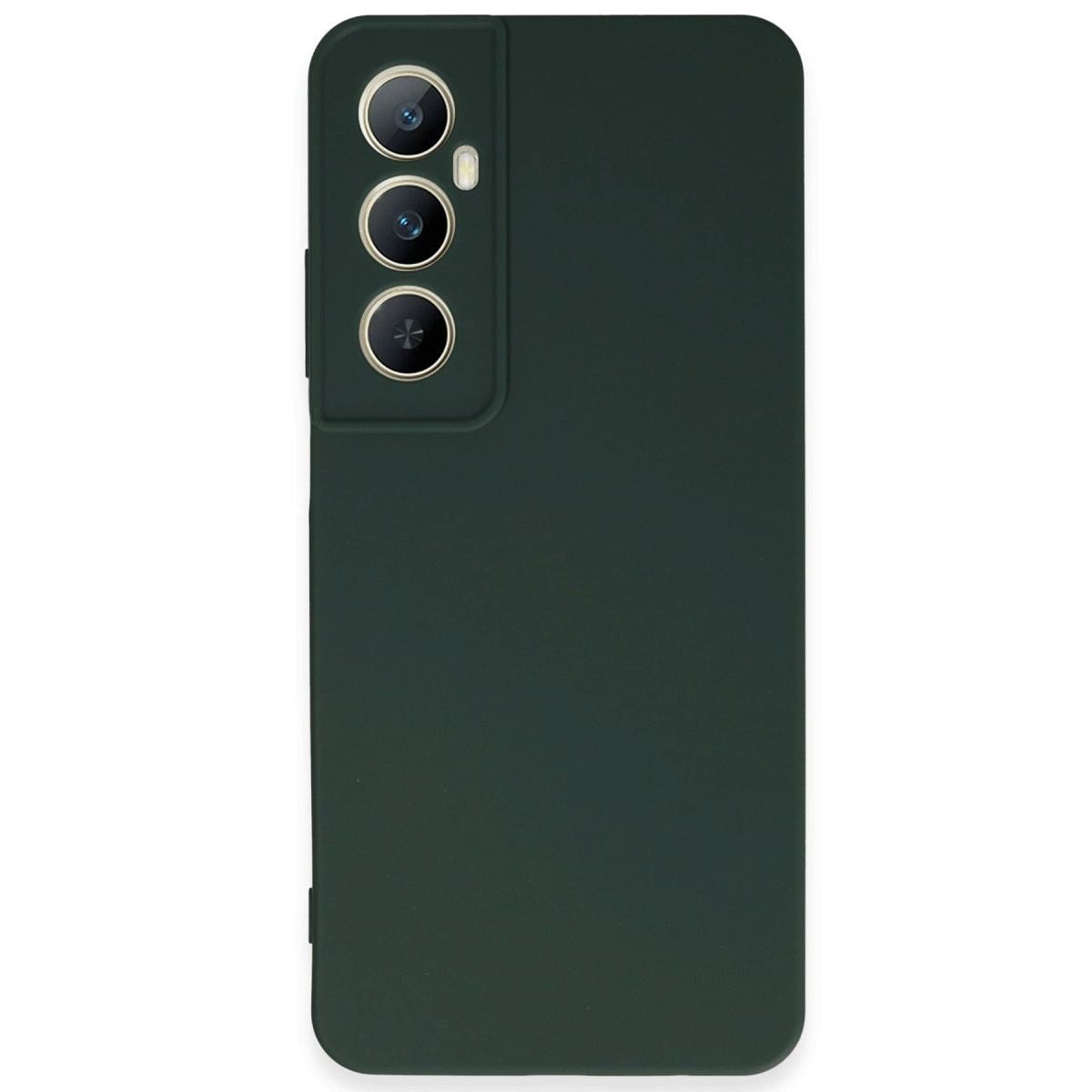 Realme C65 Kılıf First Silikon - Koyu Yeşil