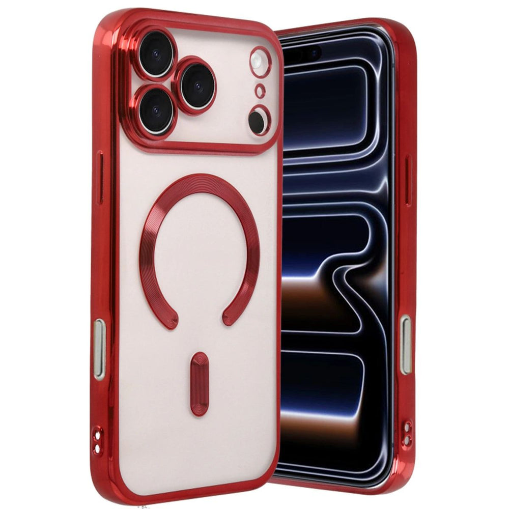 Apple İphone 17 Pro Max Kross Magneticsafe Kapak - Kırmızı