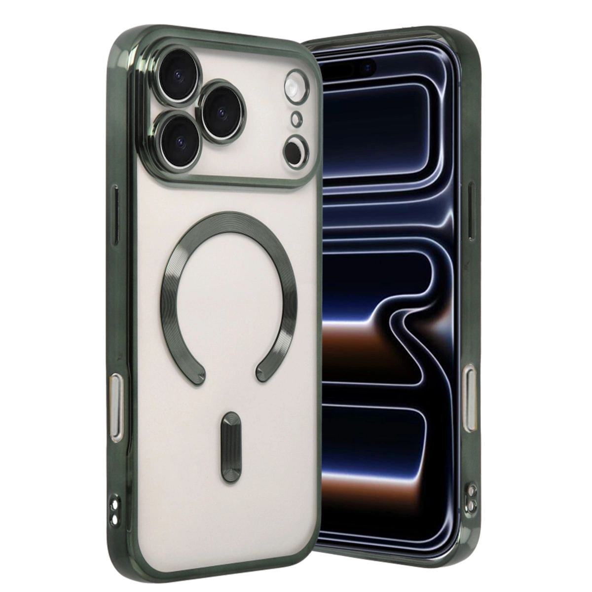 Apple İphone 17 Pro Max Kross Magneticsafe Kapak - Koyu Yeşil
