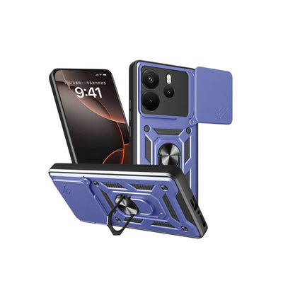 Xiaomi Redmi Note 14 4g Pars Lens Yüzüklü Silikon - Lacivert