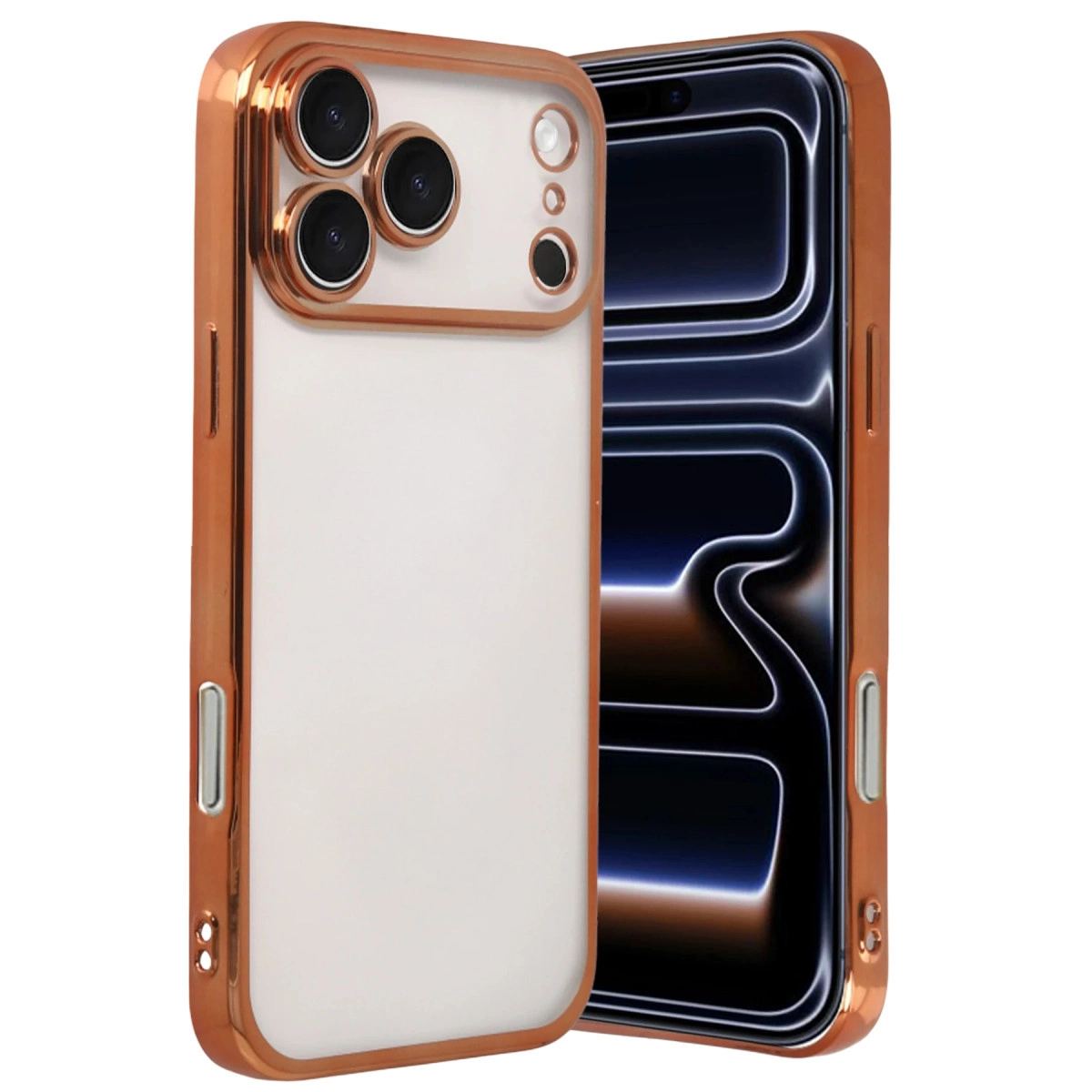 Apple İphone 17 Pro Max Razer Lensli Silikon - Turuncu