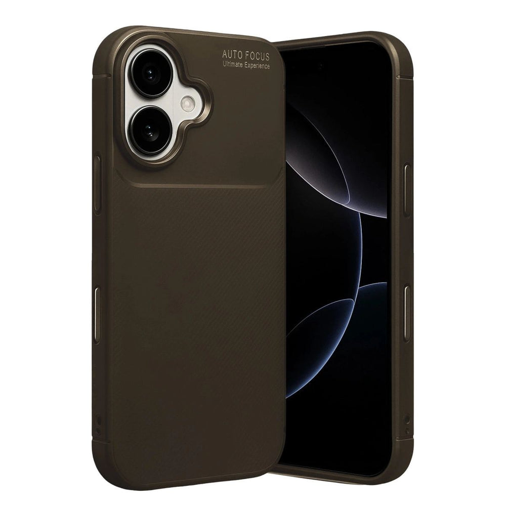 Apple İphone 17 Auto Focus Karbon Kapak - Kahverengi