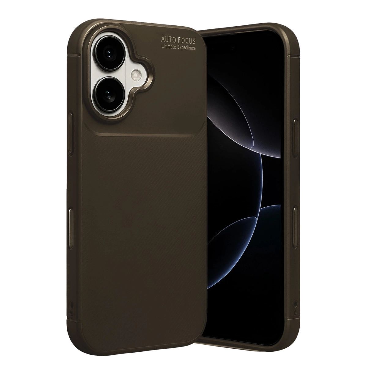 Apple İphone 17 Auto Focus Karbon Kapak - Kahverengi