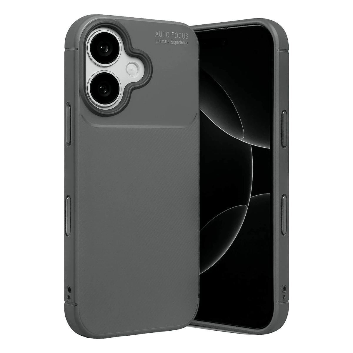 Apple İphone 17 Auto Focus Karbon Kapak - Gri
