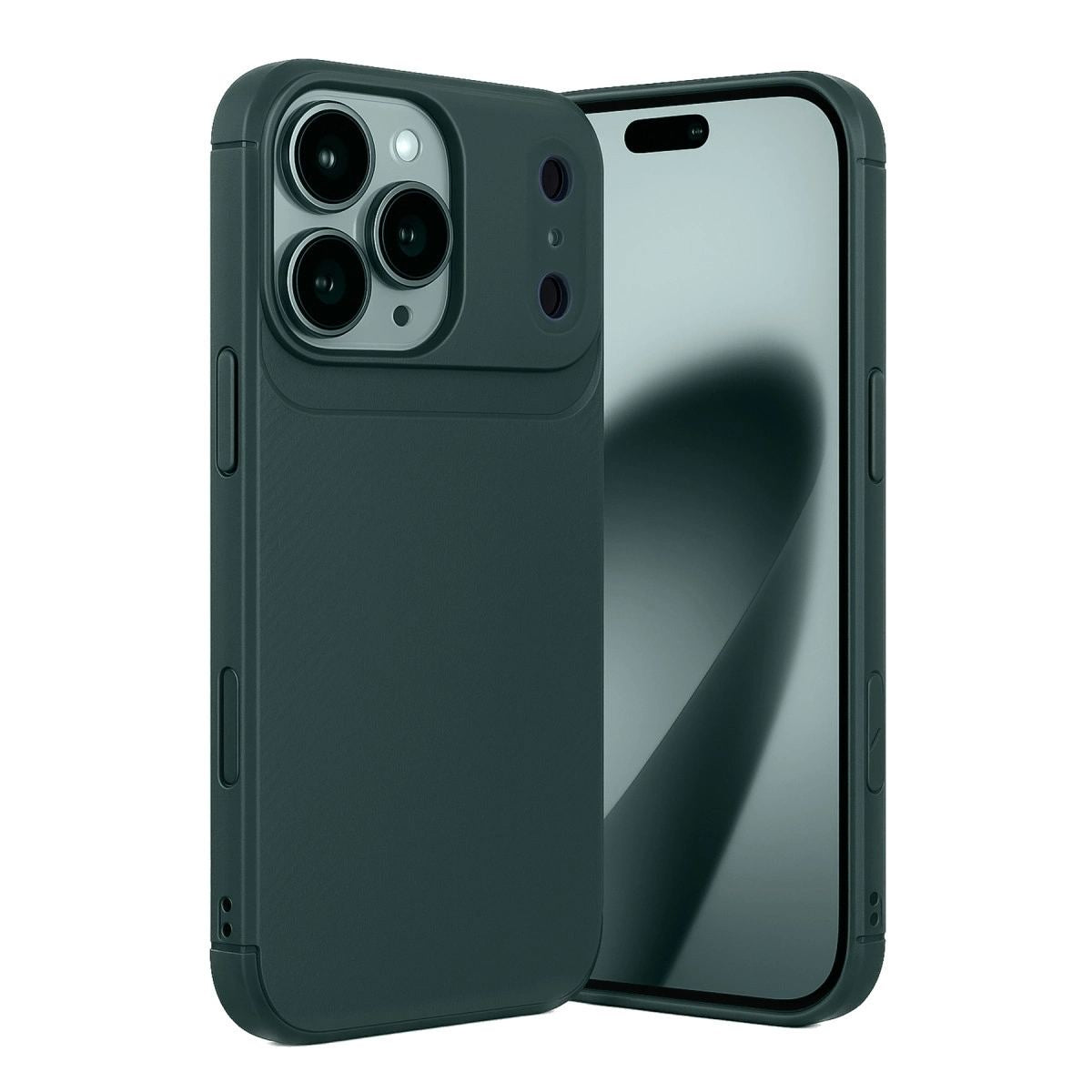 Apple İphone 17 Pro Auto Focus Karbon Kapak - Koyu Yeşil