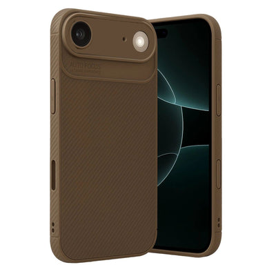 Apple İphone 17 Air Auto Focus Karbon Kapak - Kahverengi
