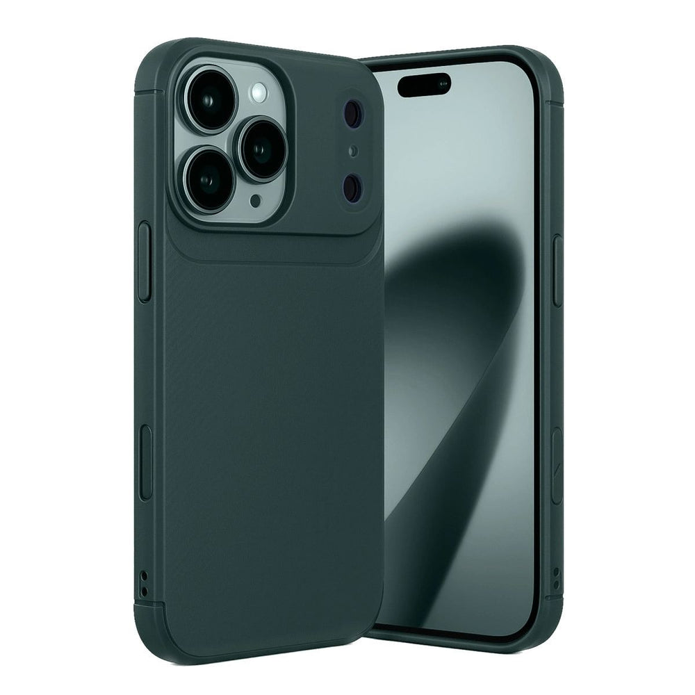 Apple İphone 17 Pro Max Auto Focus Karbon Kapak - Koyu Yeşil
