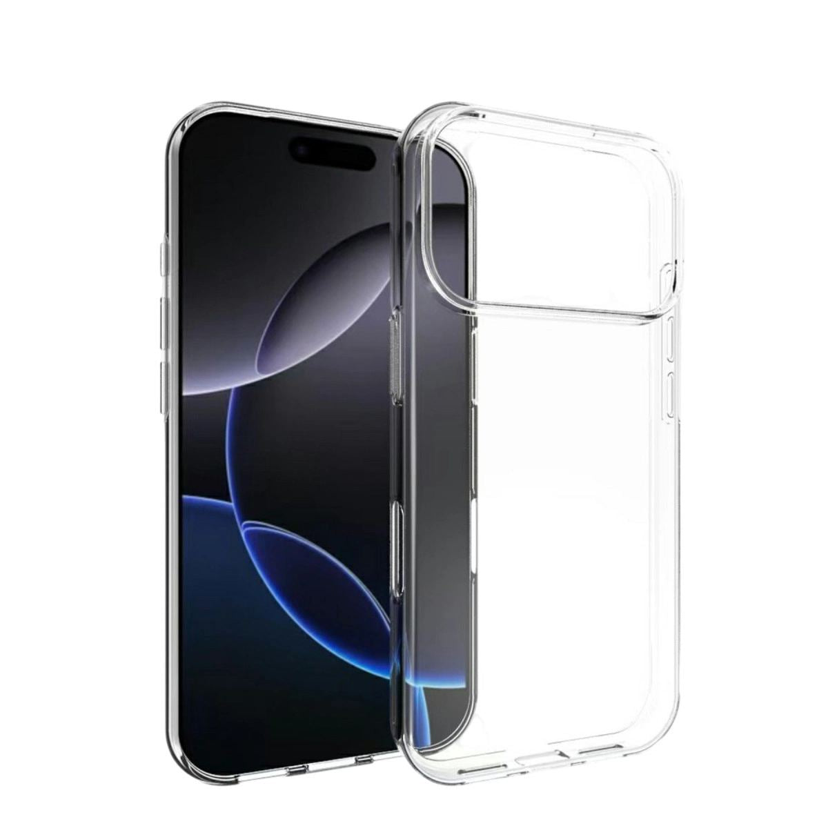 Apple İphone 17 Pro Max Lüx Şeffaf Silikon - Şeffaf