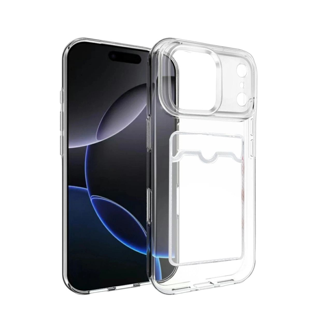 Apple İphone 17 Pro Kart Şeffaf Silikon - Şeffaf