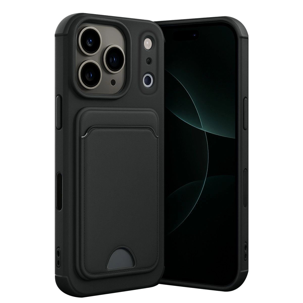 Apple İphone 17 Pro Kelvin Kartvizitli Silikon - Siyah