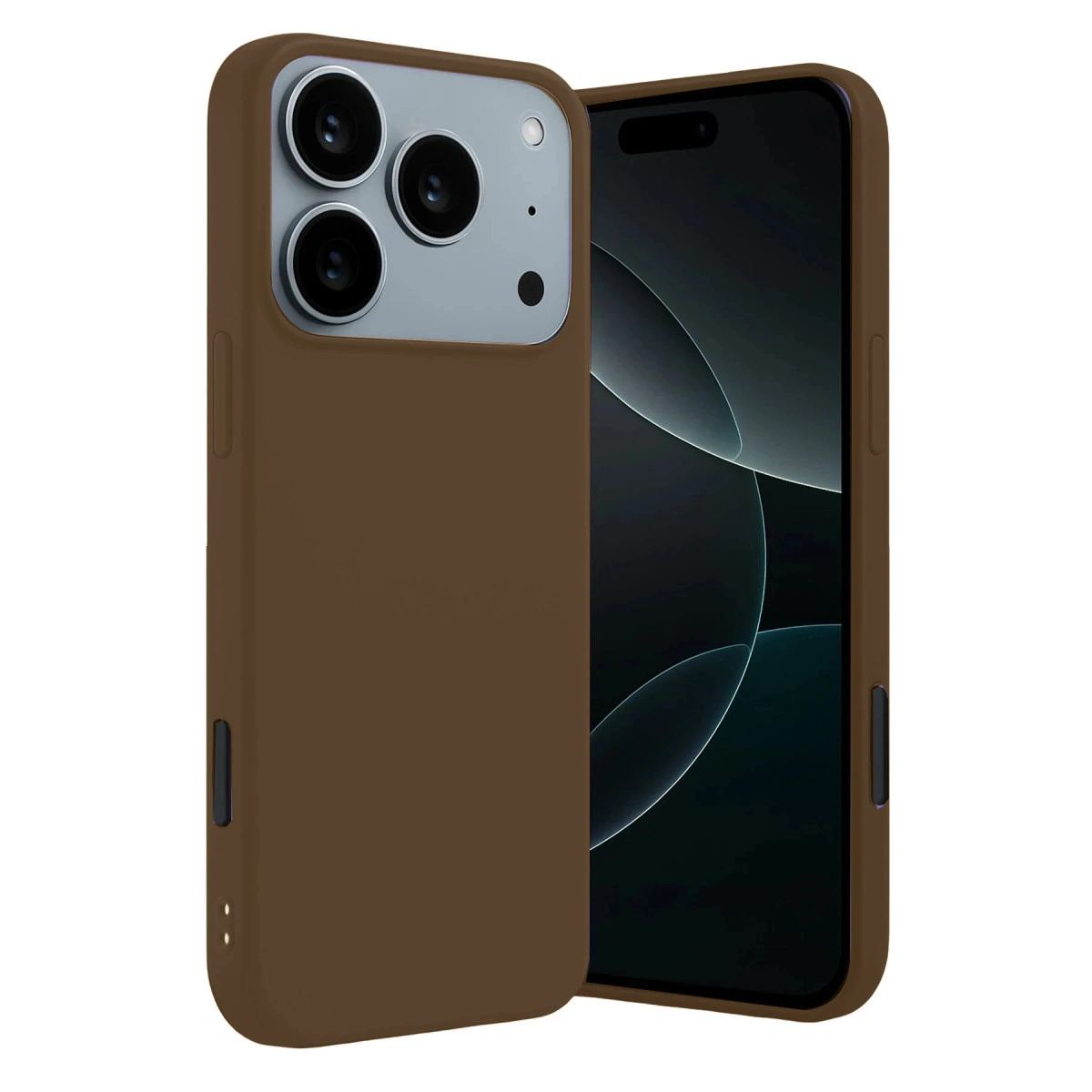 Apple İphone 17 Pro First Silikon - Kahverengi