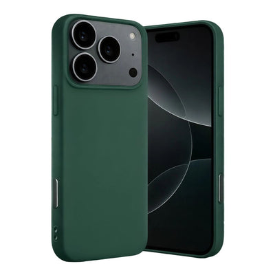 Apple İphone 17 Pro Max Nano İçi Kadife Silikon - Koyu Yeşil