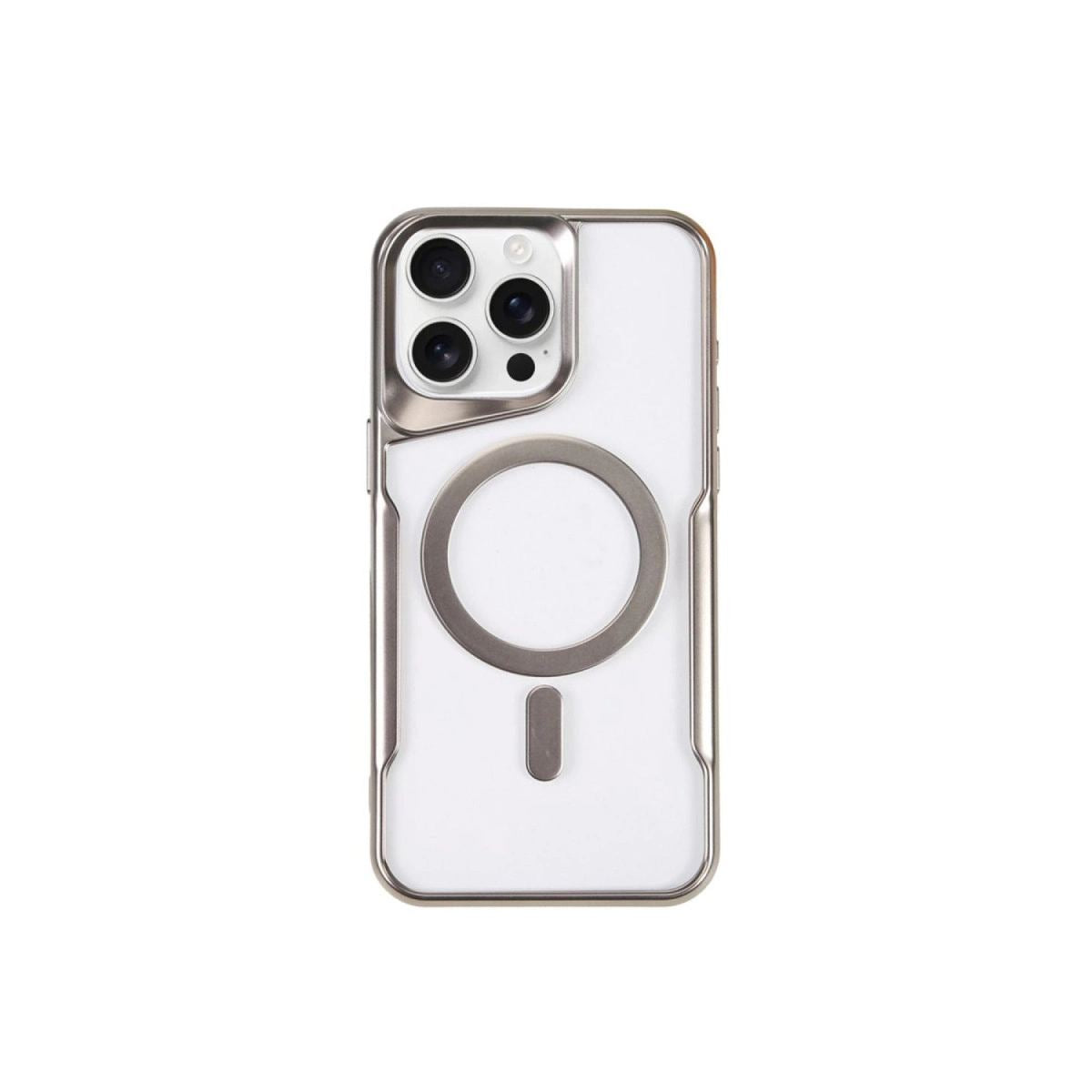 Apple İphone 14 Pro Kılıf Boyi Magsafe Silikon Kapak - Gümüş