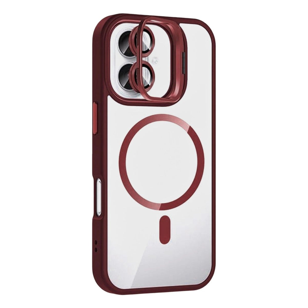 Joko Apple İphone 16 Plus Remim Lensli Magsafe Standlı Kapak - Bordo