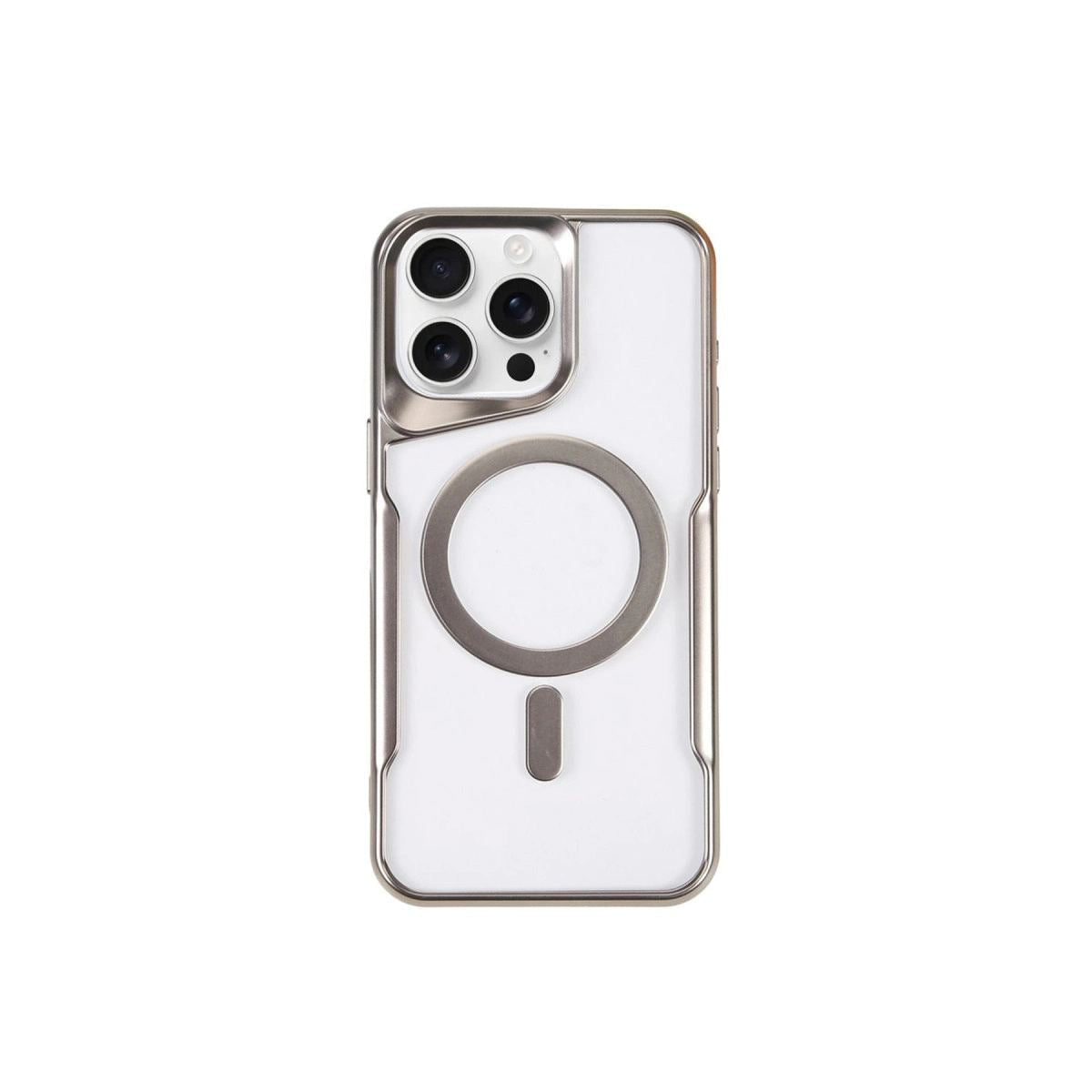 Apple İphone 14 Pro Max Kılıf Boyi Magsafe Silikon Kapak - Gümüş