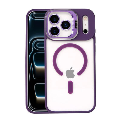 Joko Apple İphone 17 Pro Max Remim Lensli Magsafe Standlı Kapak - Derin Mor