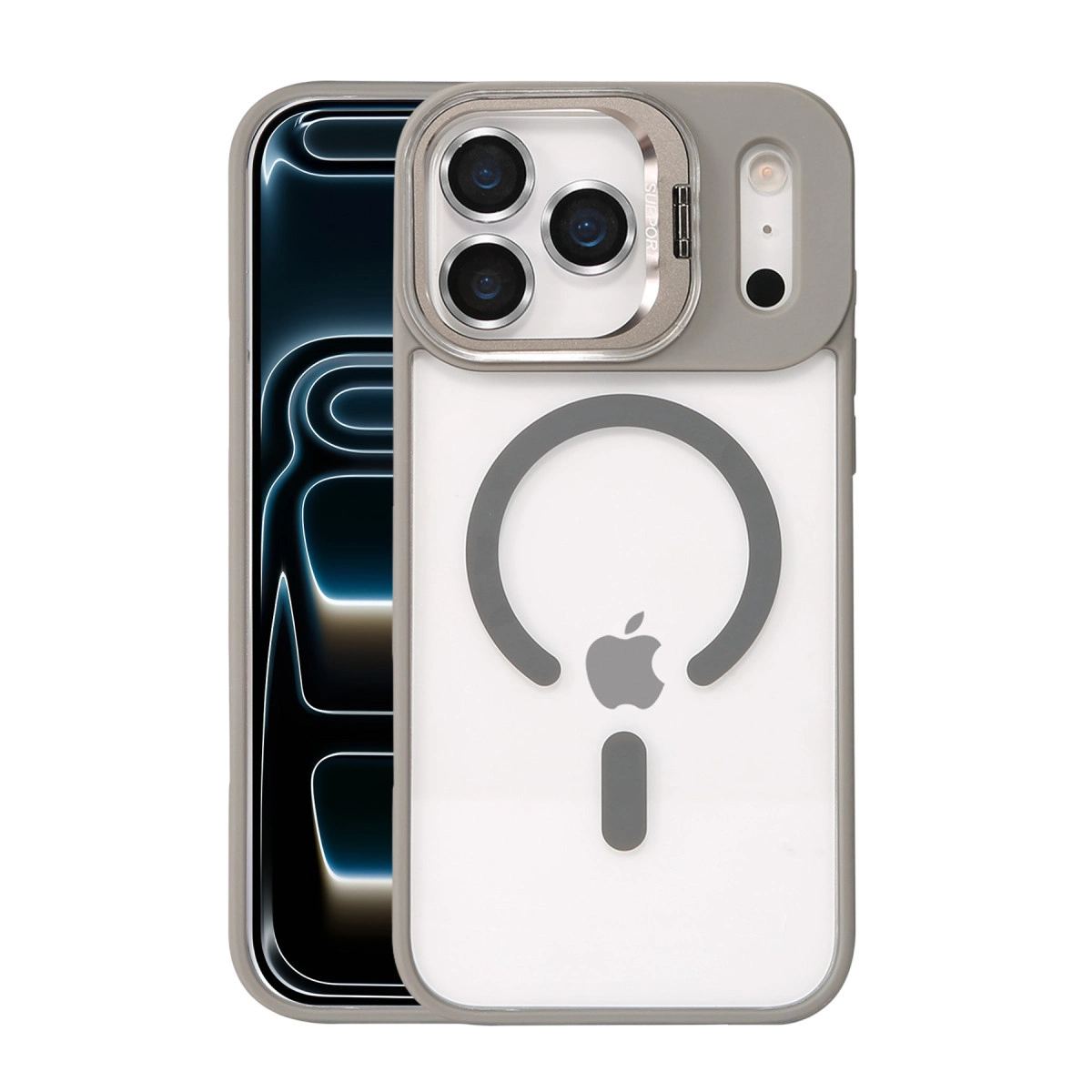Joko Apple İphone 17 Pro Max Remim Lensli Magsafe Standlı Kapak - Titan Gri
