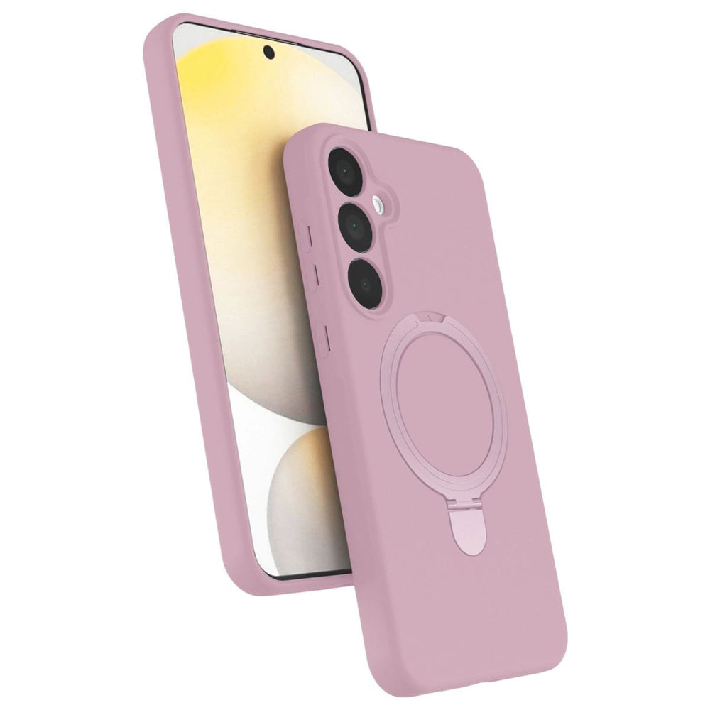 Samsung Galaxy A25 5g Regal Magsafe Standlı Kapak - Açık Pembe