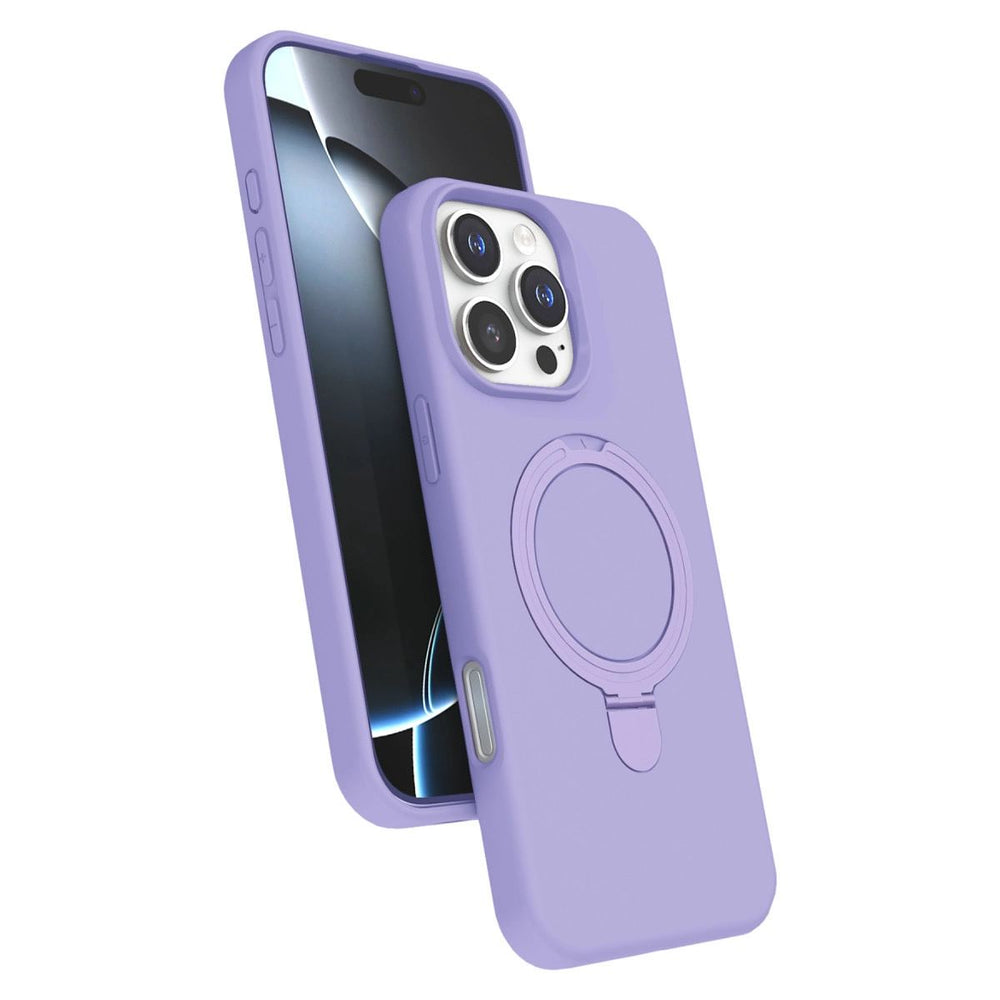 Apple İphone 16 Pro Max Regal Magsafe Standlı Kapak - Lila