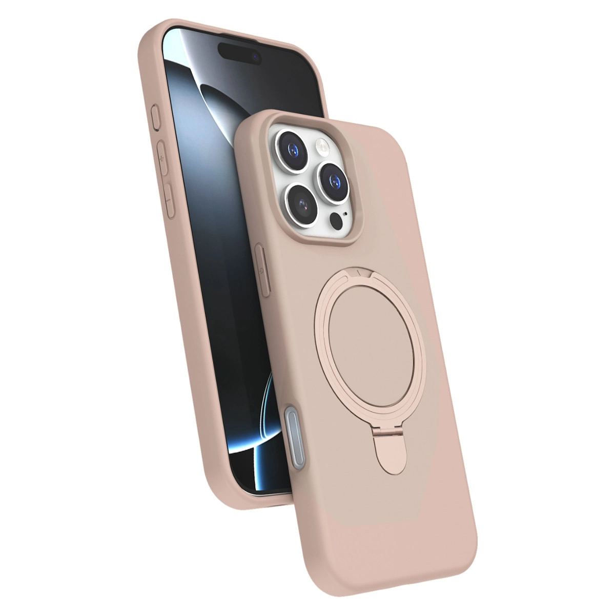 Apple İphone 16 Pro Max Regal Magsafe Standlı Kapak - Çöl Titanyum