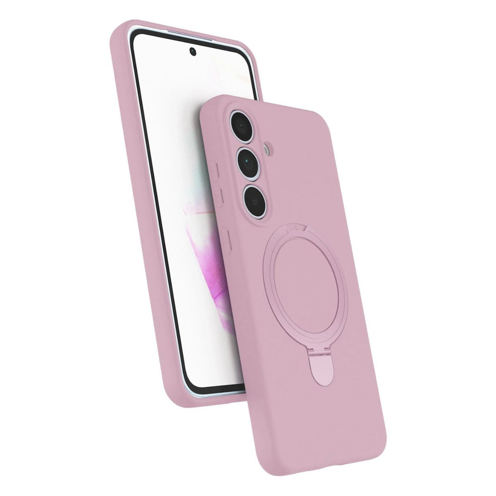 Samsung Galaxy S24 Fe Regal Magsafe Standlı Kapak - Açık Pembe