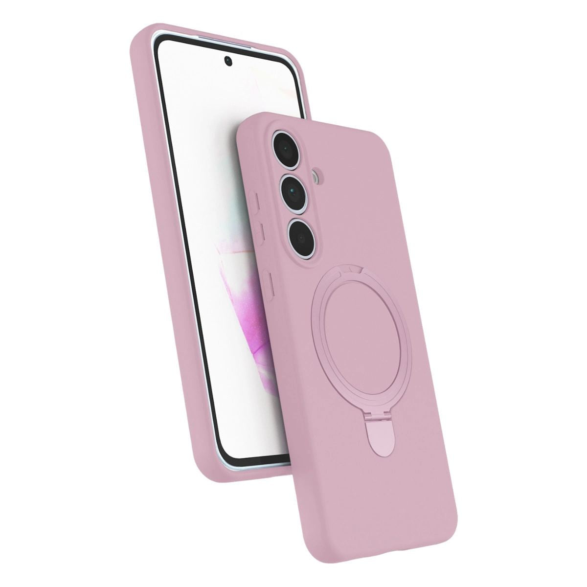 Samsung Galaxy S24 Fe Regal Magsafe Standlı Kapak - Açık Pembe
