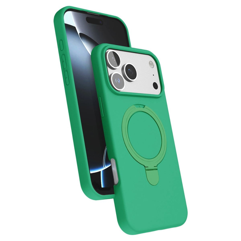 Apple İphone 17 Pro Regal Magsafe Standlı Kapak - Yeşil