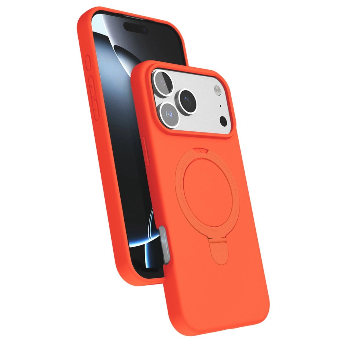 Apple İphone 17 Pro Max Regal Magsafe Standlı Kapak - Turuncu