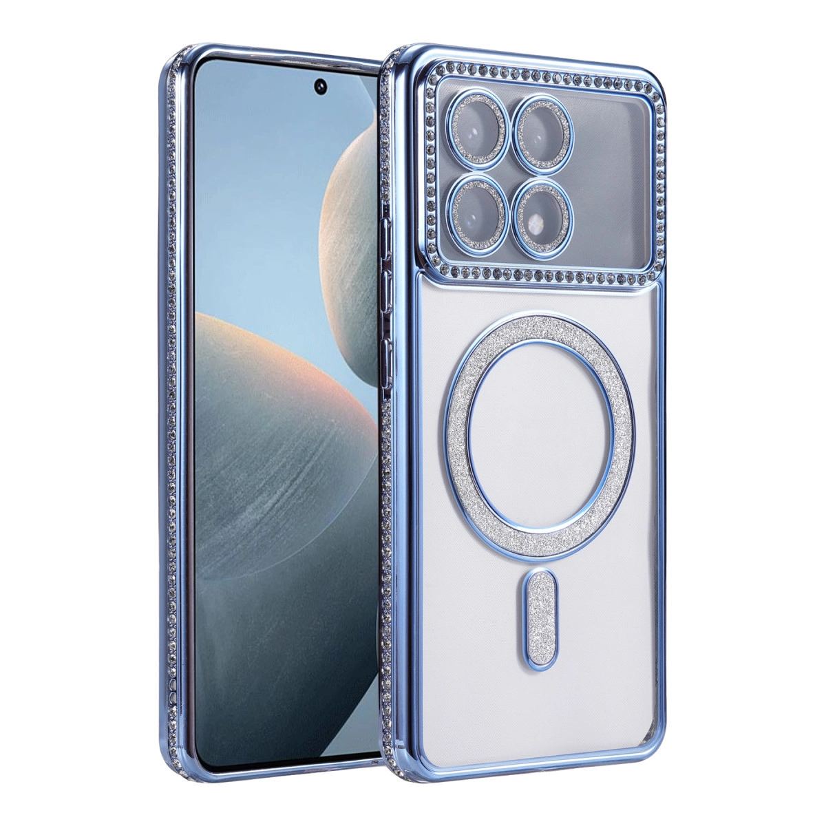 Xiaomi Poco X6 Pro Joke Simli Magneticsafe Kılıf - Mavi
