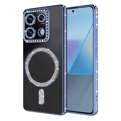 Xiaomi Redmi Note 13 Pro 4g Joke Simli Magneticsafe Kılıf - Mavi
