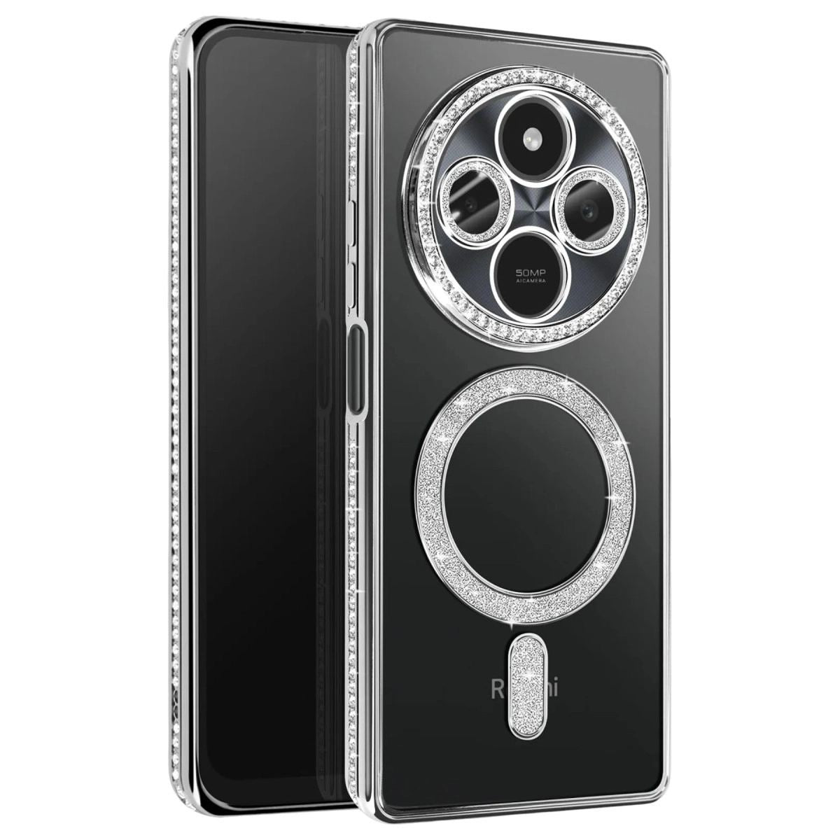Xiaomi Redmi 14c Joke Simli Magneticsafe Kılıf - Gümüş