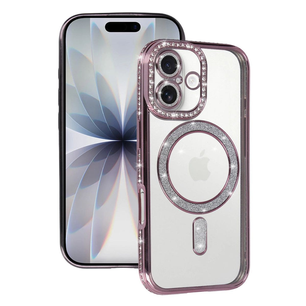 Apple İphone 17 Joke Simli Magneticsafe Kılıf - Pembe