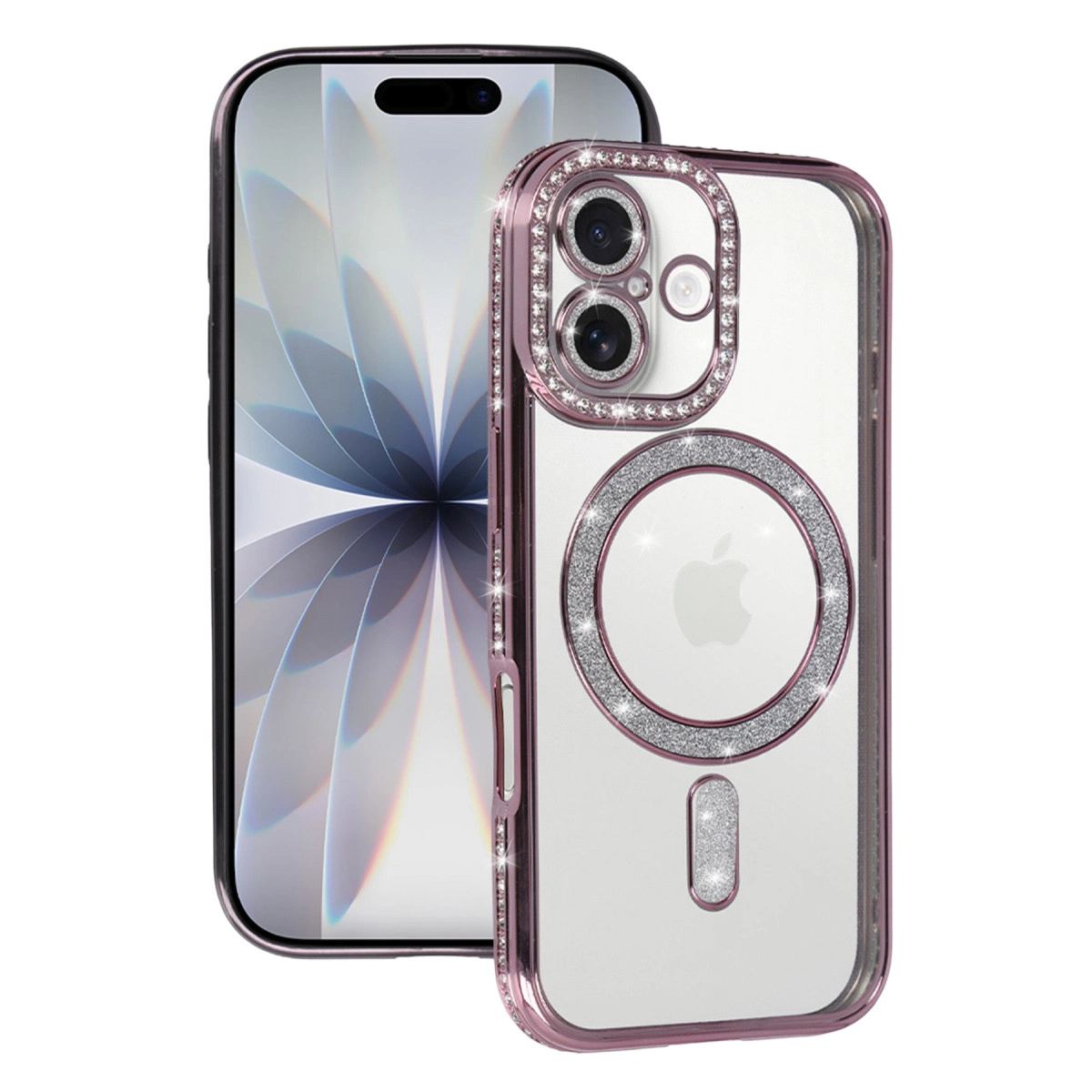 Apple İphone 17 Joke Simli Magneticsafe Kılıf - Pembe