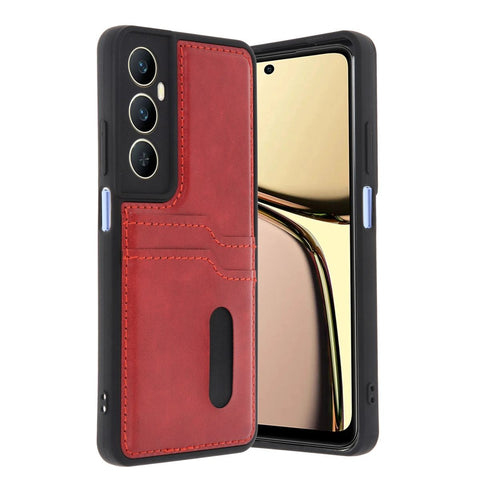 Realme C65 Sara Kartvizitli Deri Kılıf