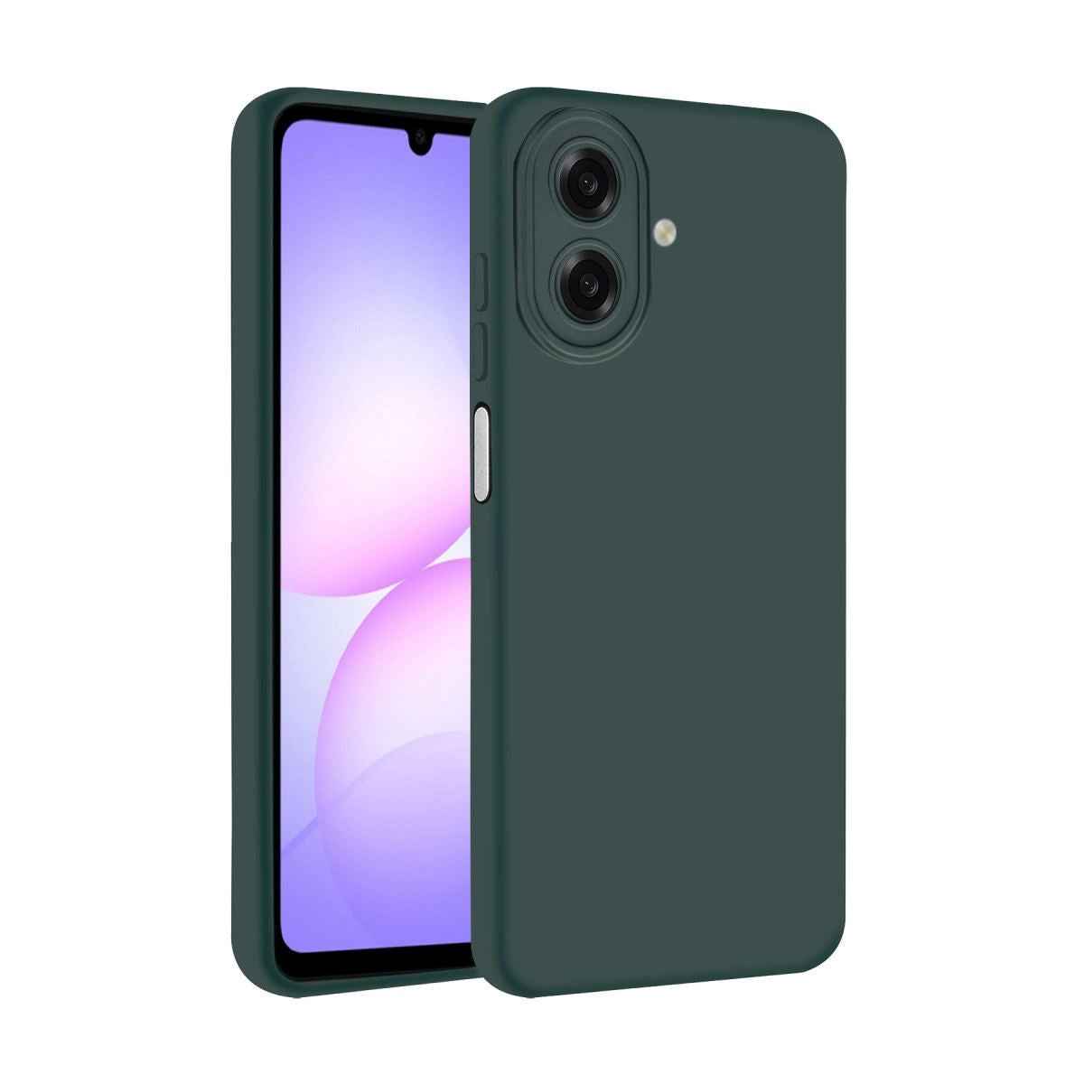 Samsung Galaxy A07 4g Nano İçi Kadife Silikon - K.yeşil