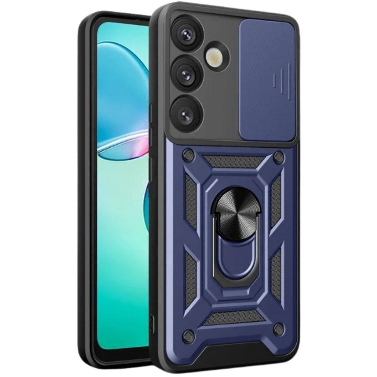 Samsung Galaxy S25 Fe Pars Lens Yüzüklü Silikon - Lacivert