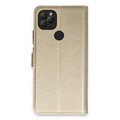 General Mobile Gm 22 Kılıf Trend S Plus Kapaklı Kılıf - Gold
