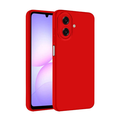 Samsung Galaxy A07 4g Nano İçi Kadife Silikon - Kırmızı